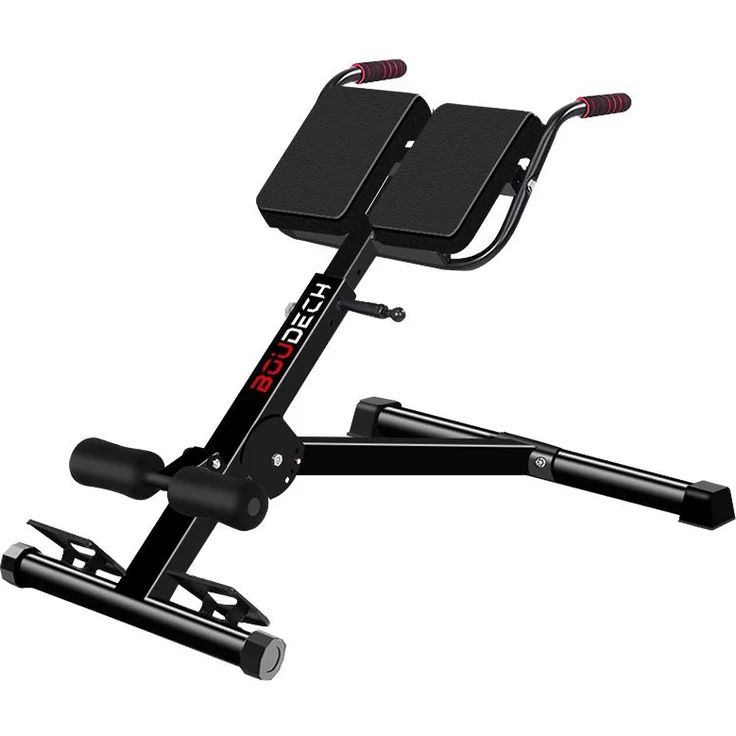 Boudech Multifunktionale römische Fitnessbank für Crunch und Hyperextensionen, höhenverstellbar, 120 kg Tragfähigkeit