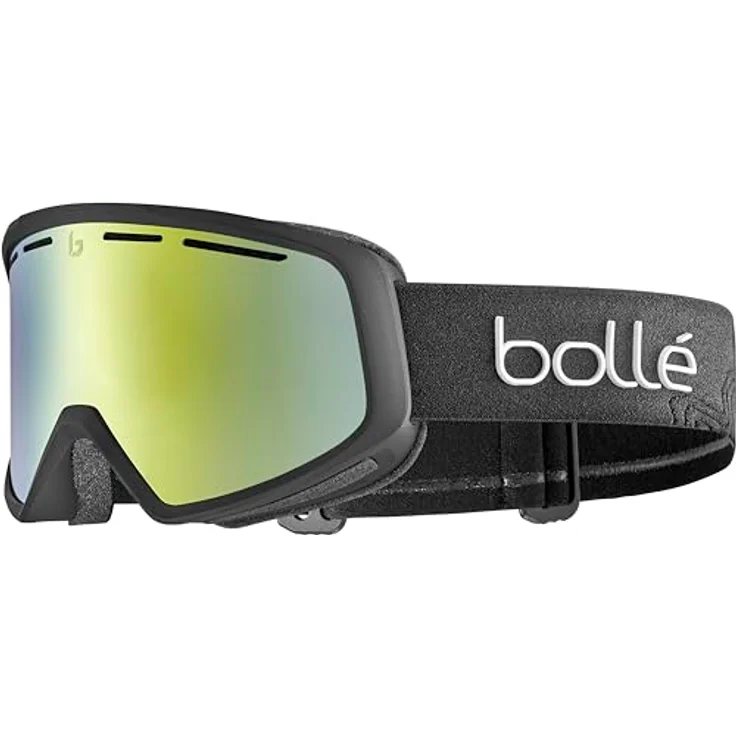 Bollé Cascade S3 Skibrille, Schwarz Matt mit verspiegeltem grauen Glas für sonnige Bedingungen, Tönungsstufe S3 – Bild 1