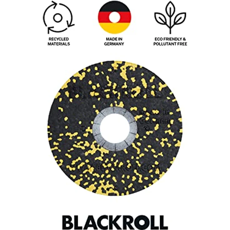 BLACKROLL® STANDARD Faszienrolle (30 x 15 cm), Fitness-Rolle zur Selbstmassage, mittlere Härte, Schwarz/Gelb, Made in Germany – Bild 2