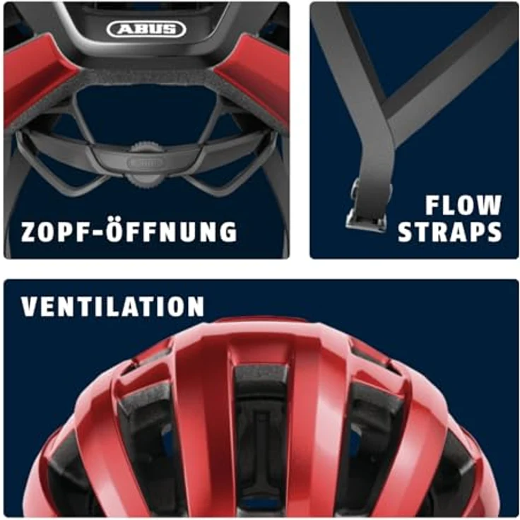 Abus PowerDome Mips, Velohelm für Rennradfahrer, 57-61 cm, mit individueller Anpassung und optimaler Belüftung – Bild 5