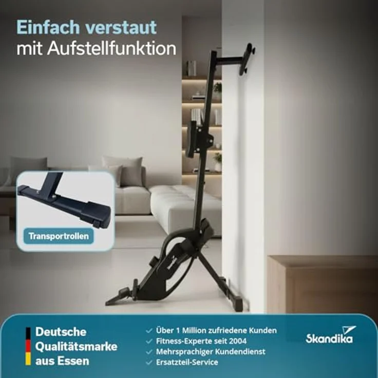 Skandika Rudergerät Venn P5-M, LCD-Computer, 16 Widerstandsstufen, Bluetooth-fähig, bis 135 kg Nutzergewicht – Bild 7