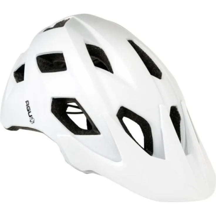 AGU Fahrradhelm MTB XC, leichter Helm mit In-Form-System, Weiß (58–61 cm)
