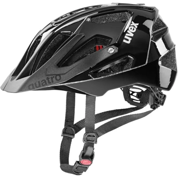 Uvex Sports Quatro, Velohelm für E-Bike und MTB, matte schwarz, 52 - 57 cm, mit 17 Belüftungsöffnungen und integrierter Sonnenblende – Bild 1