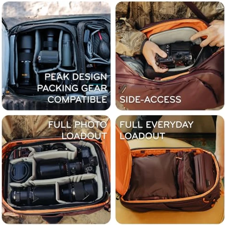 Peak Design Travel Backpack 45L v2, Wanderrucksack in Sage mit Fächern für optimale Organisation – Bild 5