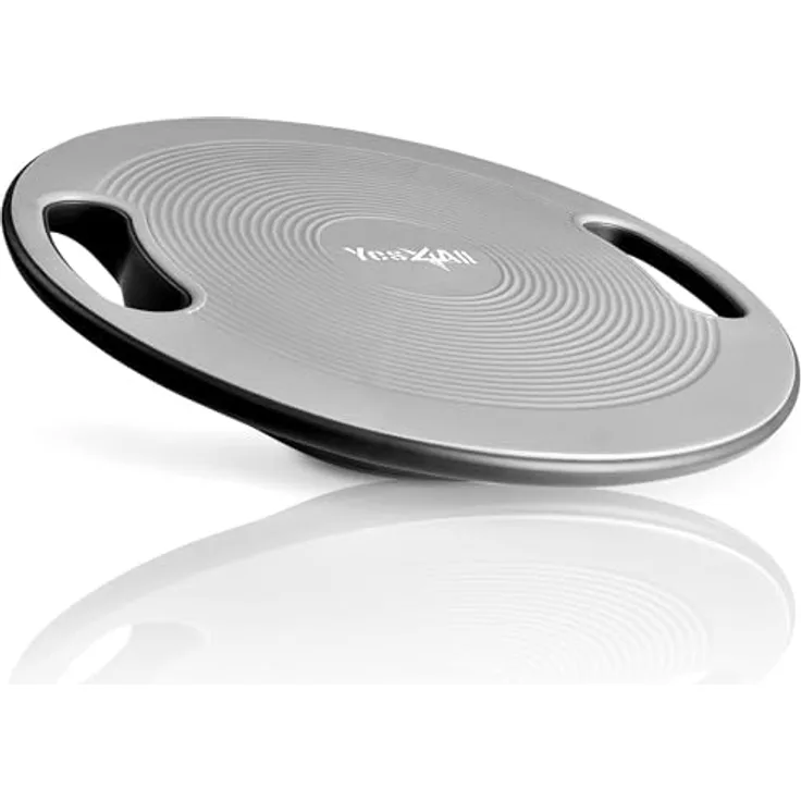 Yes4All T3VS Kunststoff Wobble Balance Board, 40 cm Oberfläche Balance Board für Stehen, Core Training, Gym Home Workout (Silber)
