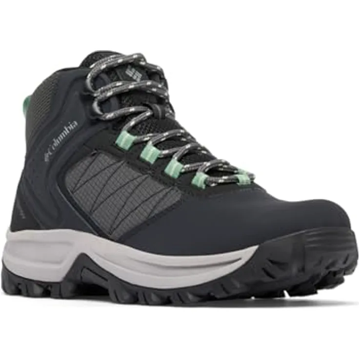 Columbia TRANSVERSE™ HIKE WATERPROOF, Damen Wanderschuhe mit atmungsaktiver Konstruktion und griffiger Gummi-Außensohle, Schwarz (40)