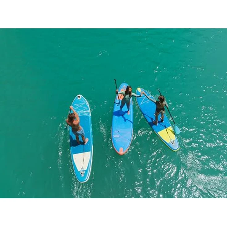 WattSUP Espadon 11.8 SUP Board Stand Up Paddle Surf-Board Paddel ISUP 355x86cm, Orange, Hellblau, 355x86x15 cm – Bild 19