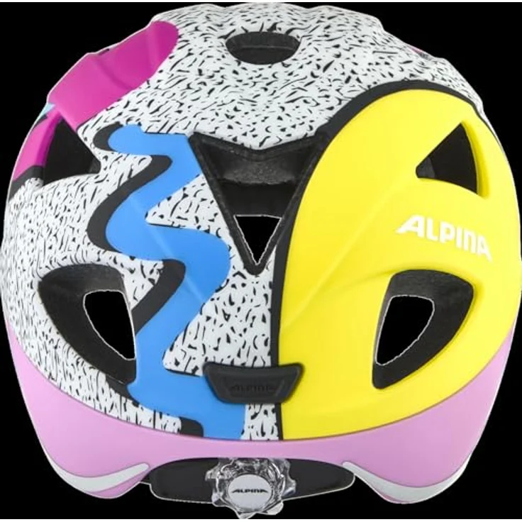 ALPINA XIMO Kinderfahrradhelm, leicht und bruchfest mit LED-Licht, Retro matt, 49-54 cm, optimale Passform und gute Belüftung – Bild 4