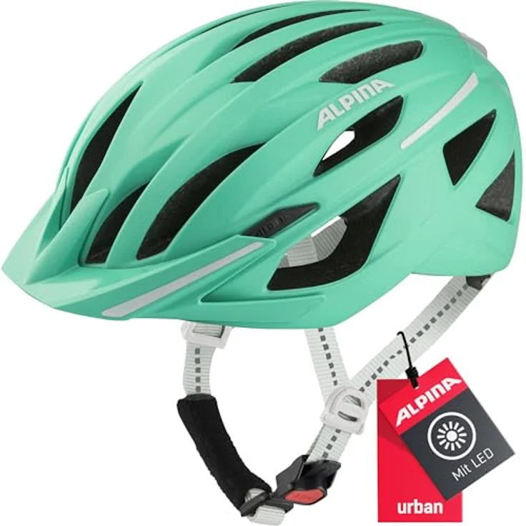 Alpina Haga Fahrradhelm, Größe S, Urban-Helm mit Hi-EPS, Inmold-Bauweise und integraler Rückleuchte – Bild 1