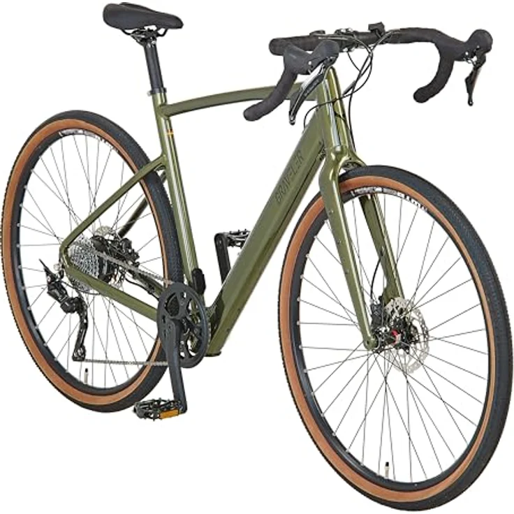 Prophete Graveler 1.0 Gravel E-Bike, Diamant 28 Zoll, 360 Wh, integrierter Akku, AEG Heckmotor, 10-Gang Kettenschaltung, hydraulische Scheibenbremse, Rahmenhöhe 53 cm, Metallic Green – Bild 2