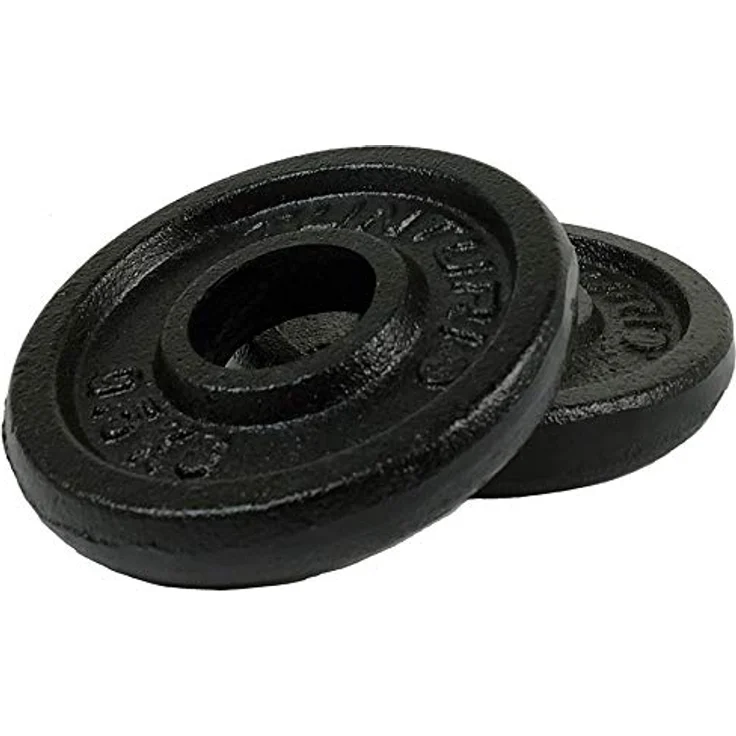 Tunturi Gewichte für Hanteln 2 x 1,25 kg, Hantelgewichte für 30 mm, Gusseisen – Bild 5