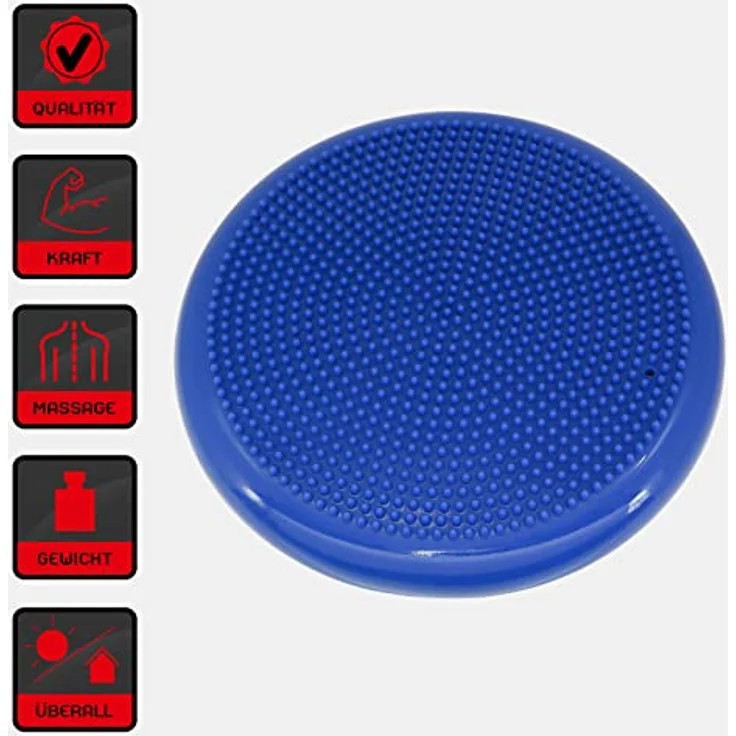 Deuser Physio Balance Kissen Balancetrainer, blau, Einheitsgröße – Bild 2