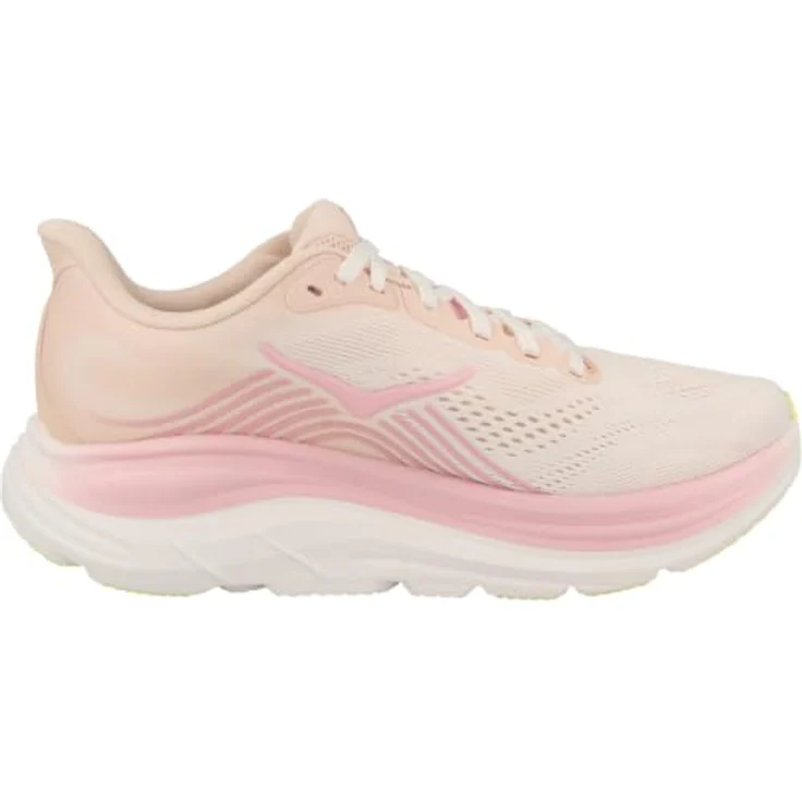 Hoka One One W Clifton 11, Neutrale Laufschuhe mit atmungsaktivem Mesh, dämpfendem EVA-Schaum, Tangerine Glow / White, Größe 43 1/3 – Bild 3