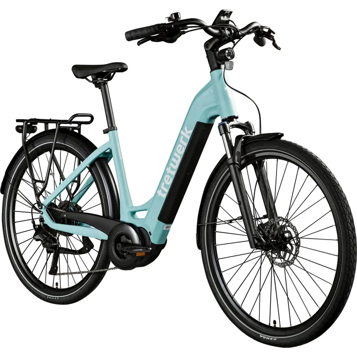 Tretwerk Amber E Bike Damen, 28 Zoll Elektrofahrrad mit Ananda M60 Mittelmotor, 733 Wh Akku, Shimano 9-Gang Schaltung, für Körpergröße 155 - 185 cm