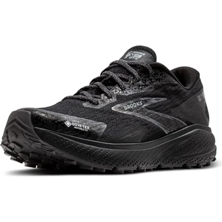 Brooks Devide 5 GTX, Laufschuh für Damen, schwarz, Größe EUR 42.5, mit Mesh-Obermaterial und Gummi-Laufsohle – Bild 1