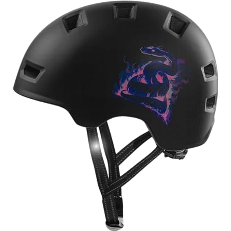 Crazy Safety Rampage Snake, Velohelm, (57 - 61 cm) mit optimalem Schutz, ergonomischer Bauweise und effektiver Belüftung – Bild 6
