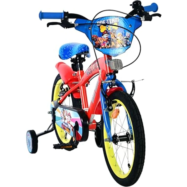 Volare Paw Patrol Kinderfahrrad, 16 Zoll, Rot, zwei Handbremsen, höhenverstellbarer Sattel und Lenker, für Jungen von 4 bis 6 Jahren – Bild 6