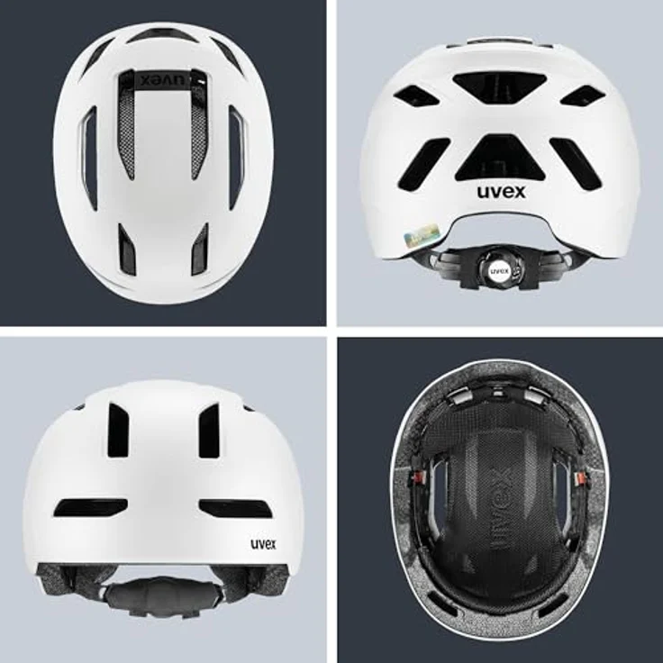 Uvex Urban Planet Helm, City-Helm mit Hardshell-Technologie, mattweiß, Größe 54-58 cm, S41.3.056.0415 – Bild 4