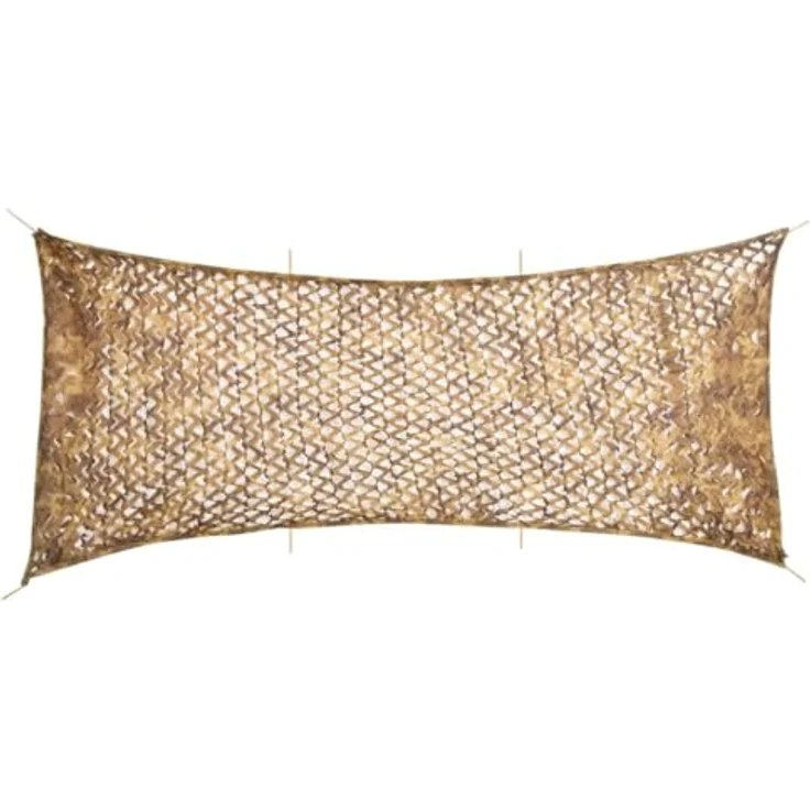 vidaXL Tarnnetz 627x290 cm, leichtes und wasserabweisendes Tarnmaterial in Sandfarbe mit Aufbewahrungstasche – Bild 1