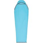 Sea to Summit Breeze Coolmax Schlafsack-Liner, Regular Mummy mit Kordelzug, leichter und pflegeleichter Packsack für feuchtes Wetter, Blue, 284g