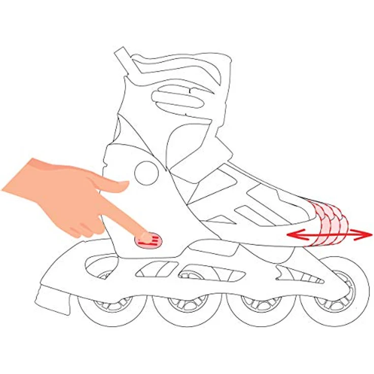 RAVEN Oxen Neo Chrome, Inline Skates 2in1 für Kinder und Erwachsene, verstellbar (Größe 34-37, 21cm-23,5cm), PU-Rollen 72mm, Aluminium-Schiene, sicheres 3-faches Verschlusssystem – Bild 4