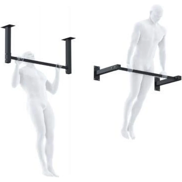 QLS Klimmzugstange Davski Reckstange Klimmzug Stange Turnstange Wand Decke Montage 120 cm – Bild 3