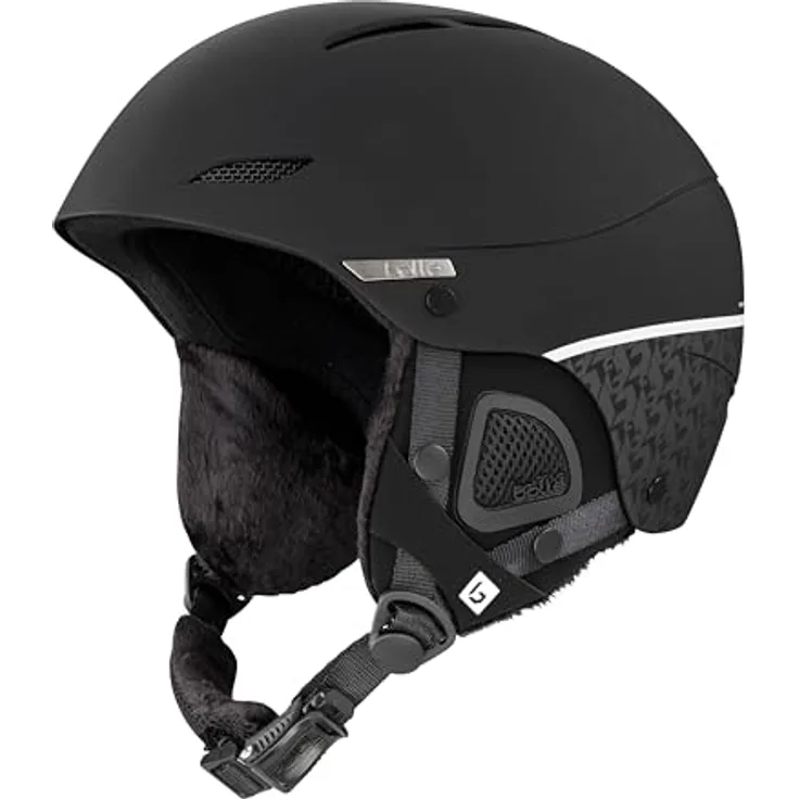Bollé Juliet Skihelm, Verstellbares Belüftungssystem, AViD progressives EPS, Click-to-Fit-System, Schwarz Matt und Weiß Perlmutt Matt