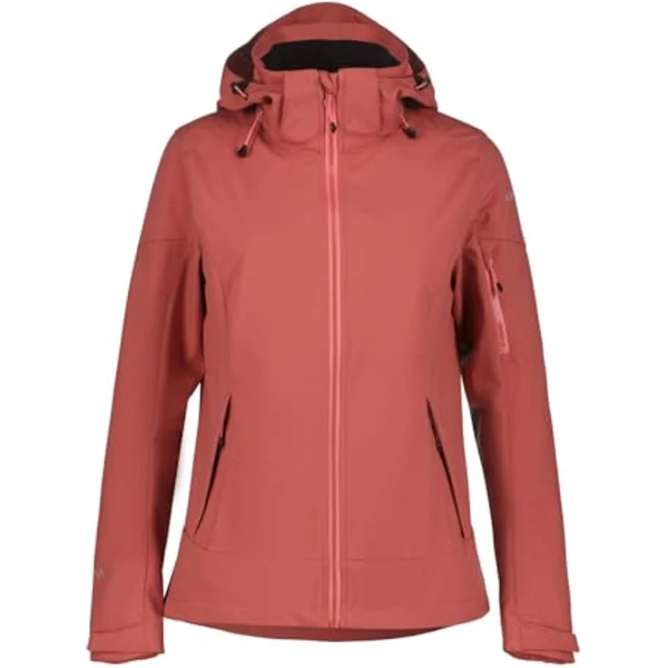 Icepeak ICEPEAK BATHGATE, Softshelljacke für Damen, rot, winddicht und schnelltrocknend mit elastischem Saum – Bild 1