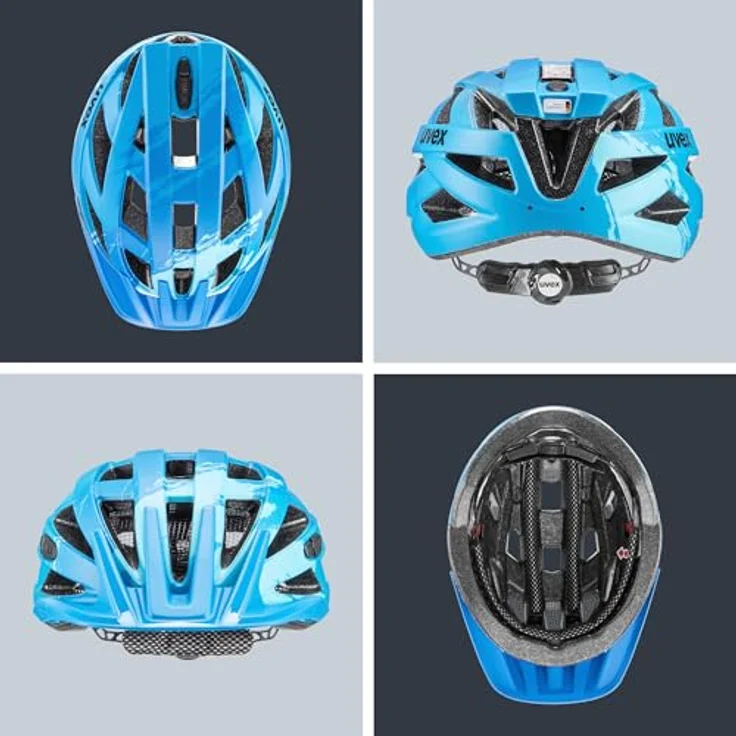 Uvex Fahrradhelm I-VO CC, LightBlue-Blue Mat, 52-57 cm - Mattes Design, abnehmbares Visier, nur 225g - Preisvergleich – Bild 5