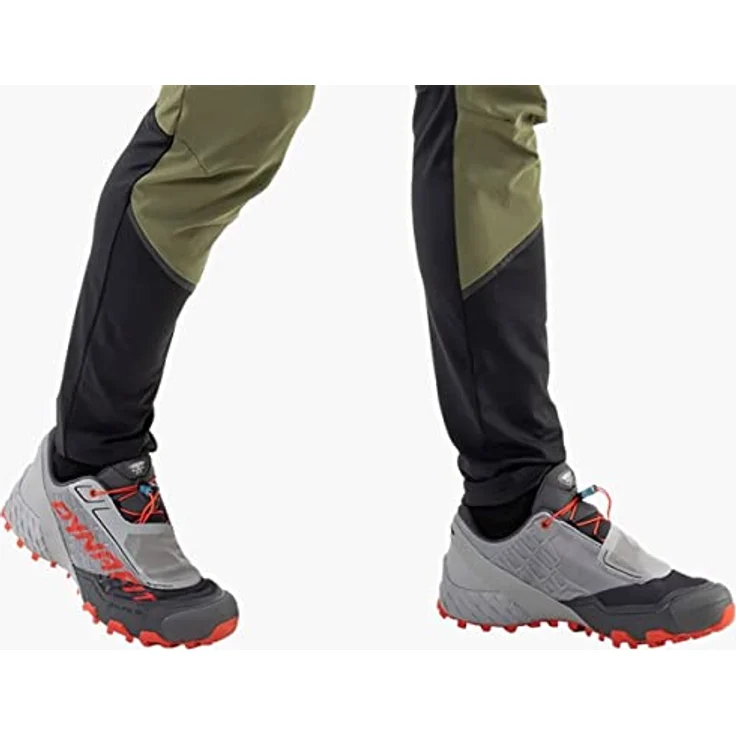 Dynafit Feline SL, Herren Laufschuhe für Trailrunning, leichtes Obermaterial, grüner Grip, Grau – Bild 2