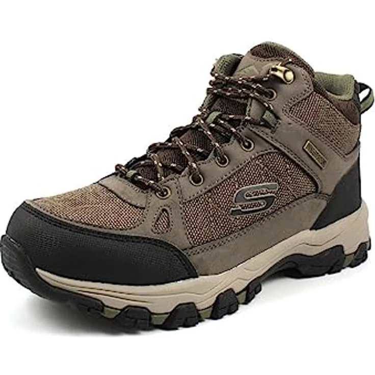 Skechers Selmen Melano, Robuster Wanderschuh aus braunem Leder, Größe 41 Normal – Bild 1