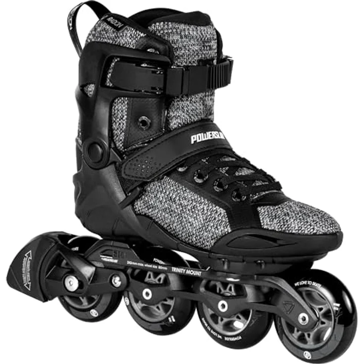 POWERSLIDE Phuzion Radon 80 Trinity SMU 38 Fitness Inlineskate in Schwarz/Weiss, ABEC 5 Kugellager – Bild 3