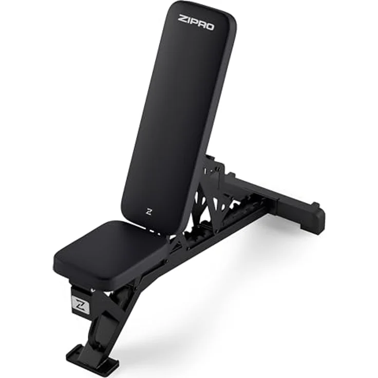 ZIPRO verstellbare Bank Nocardio, Hantelbank Belastung 350kg, Fitnessbank mit 8-Fach verstellbaren Rückenlehne und 3-Fach verstellbarem Kissen, Sit Up Bank, schwarz – Bild 2