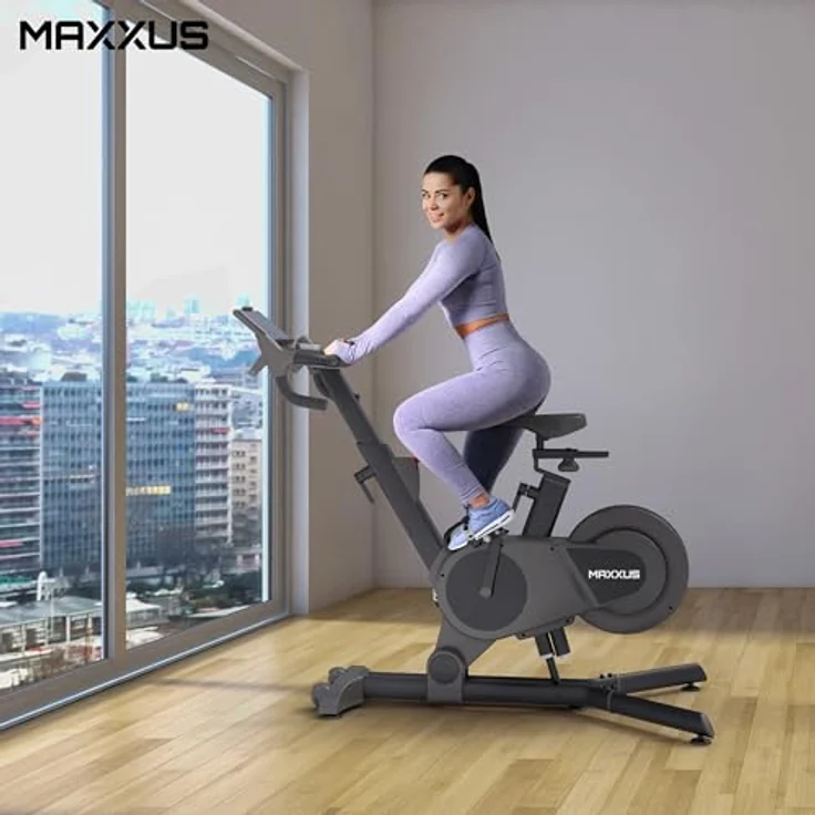 Maxxus SpeedBike S2 - Leise, Magnetischer Widerstand, Monitor, Tablet Halter, Zwift Kompatibilität, Schwarz/Grau – Bild 5