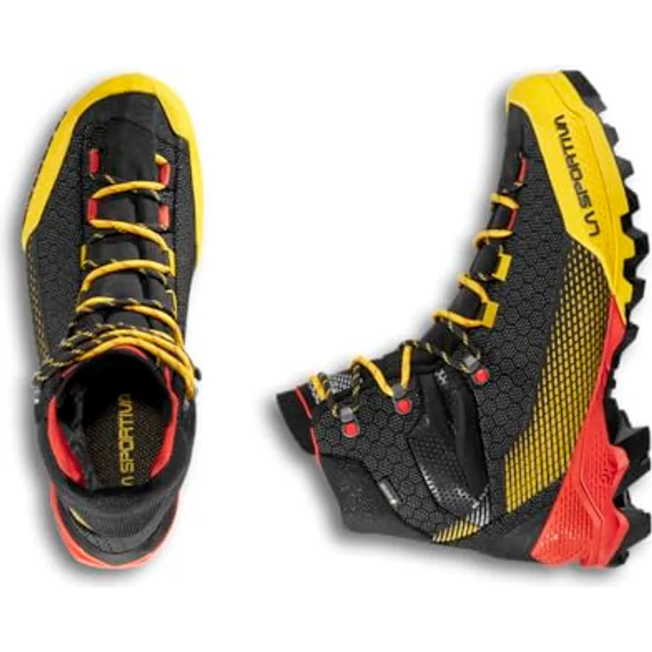 La Sportiva Aequilibrium ST GTX, Herren Wanderschuhe für Bergsteigen und Trekking, hoch, schwarz/gelb, Größe 46 – Bild 5