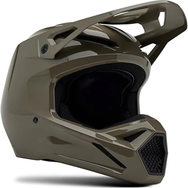 Fox Racing V1 Solid Helmet, MIPS-Motocrosshelm, Ash, XL (61 - 62 cm) mit verstellbarem Visier und optimaler Luftzirkulation