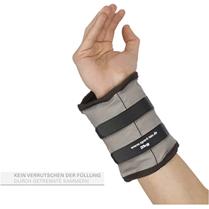 Sport-Tec Gewichtsmanschetten, 2 kg Arm- und Beingewichte mit Klettverschluss, strapazierfähiges Nylon, 2 Stück – Bild 6