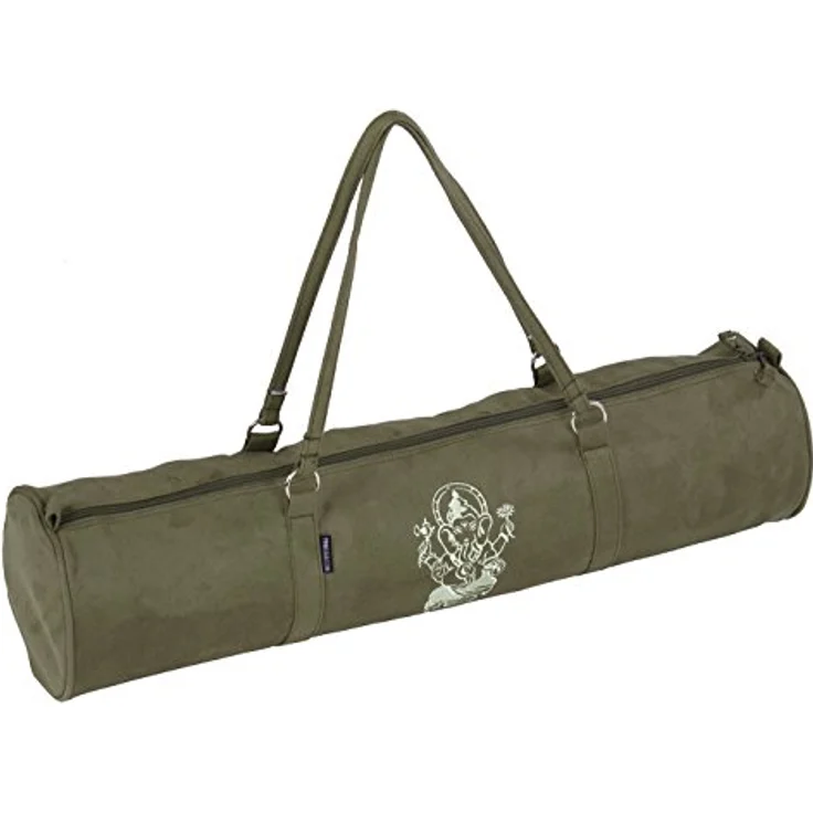Yogistar Yogatasche Yogibag® Style - Zip - Velour - Art Collection - 69 cm Olive Grün - Hochwertiges Velour für modebewusste Yoginis – Bild 3