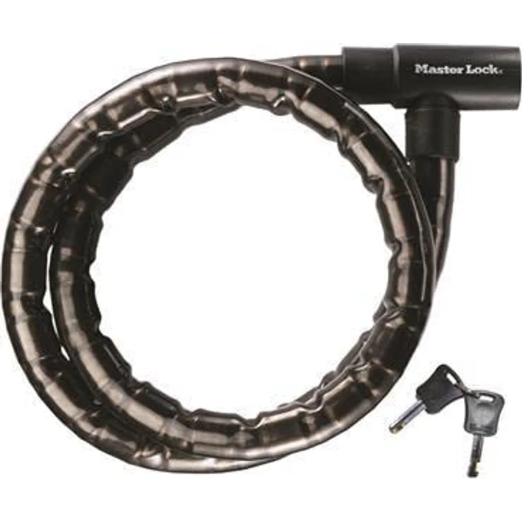 Master Lock PanzR, Veloschloss (120 cm) mit gepanzertem Kabel und Schlüsselschloss, hohe Sicherheit – Bild 4