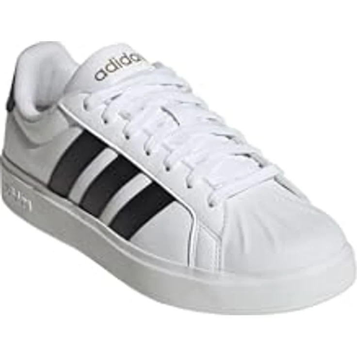 adidas Damen Streettalk Shoes, Synthetik-Obermaterial, Gummiaußensohle, FTWR White/Core Black/Gold met., 42 EU – Bild 4