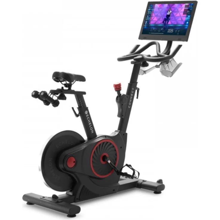 Echelon EX5s Smart Indoor Bike Connect, erstelltes Ergometer mit 21,5-Zoll-HD-Touchscreen, integrierter Echelon-Mitgliedschaft für Live- und On-Demand-Kurse, präzisem Magnetwiderstand und leisen Riemenantrieb