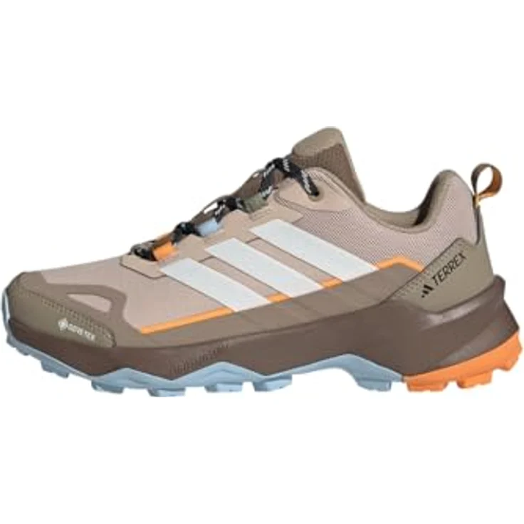 Adidas Terrex Skychaser AX5 GTX, Damen Wanderhalbschuh mit GORE-TEX Membran, taupe/off white/glow blue, Größe 38 – Bild 1