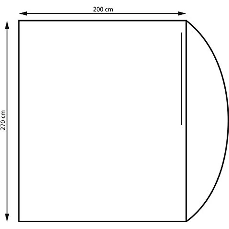Eurotrail Pisa, Leichtgewicht Vorzelt für Autobus, 270 x 200 cm, wasserdicht, einfach aufzubauen, 8.50 kg – Bild 6