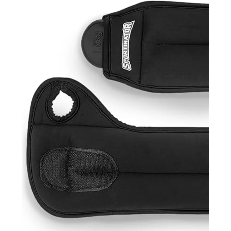 SPORTINATOR Arm- & Bein-Gewichtsmanschetten 2 * 0,5/1/1,5 kg Ankle Weights für Damen, Herren (2 * 0,5 kg) (2 x 1,5 kg) - Strapazierfähiges Polyester und PVC, Klettverschluss, Trainingserhöhung – Bild 3