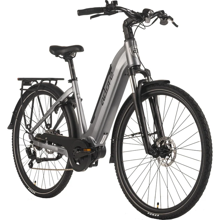 Adore ADORE E-Citybike CX-660, E-Bike mit VINKA Mittelmotor, 75 Nm, SHIMANO 7-Gang, Aluminiumrahmen, mattgrau