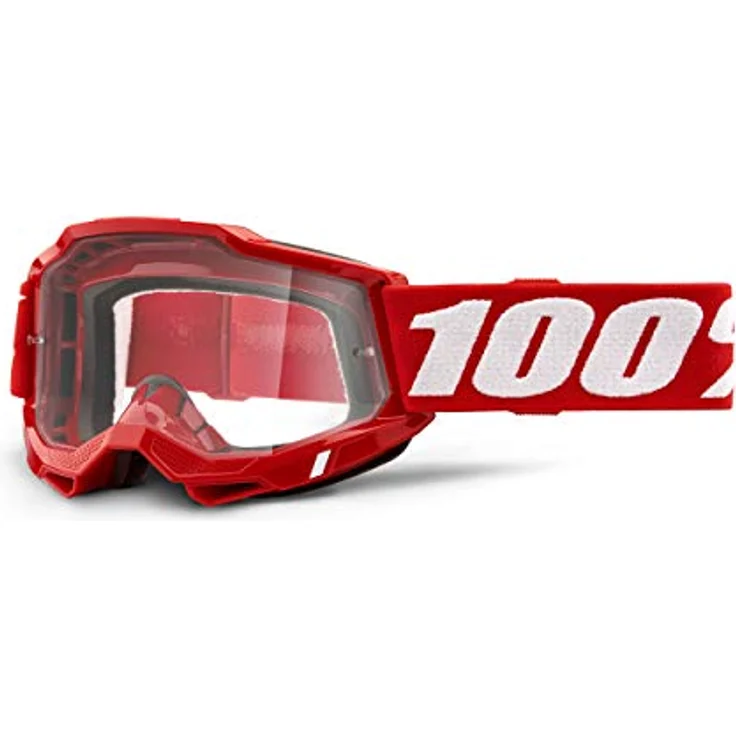 100% Accuri 2, Skibrille mit antifog Glas und rotem Glas, transparenter Rahmen – Bild 2