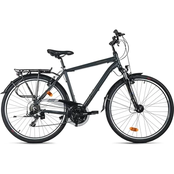 DACAPO Trekkingrad Firenze 100, 28 Zoll, Herrenfahrrad mit 21 Gängen, anthrazit, V-Brakes, RH 53 cm – Bild 2