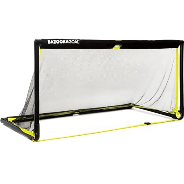 BazookaGoal Mini-Fußballtor Black Edition | Indoor/Outdoor | Kompakt, mobil & klappbar | Federspulsystem | Freistehend | Mesh-Gewebe | Inkl. Netz – Bild 2