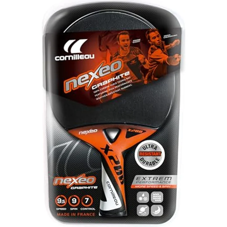 Cornilleau Nexeo Graphite X200, Outdoor Tischtennisschläger mit Profispieleigenschaften – Bild 3