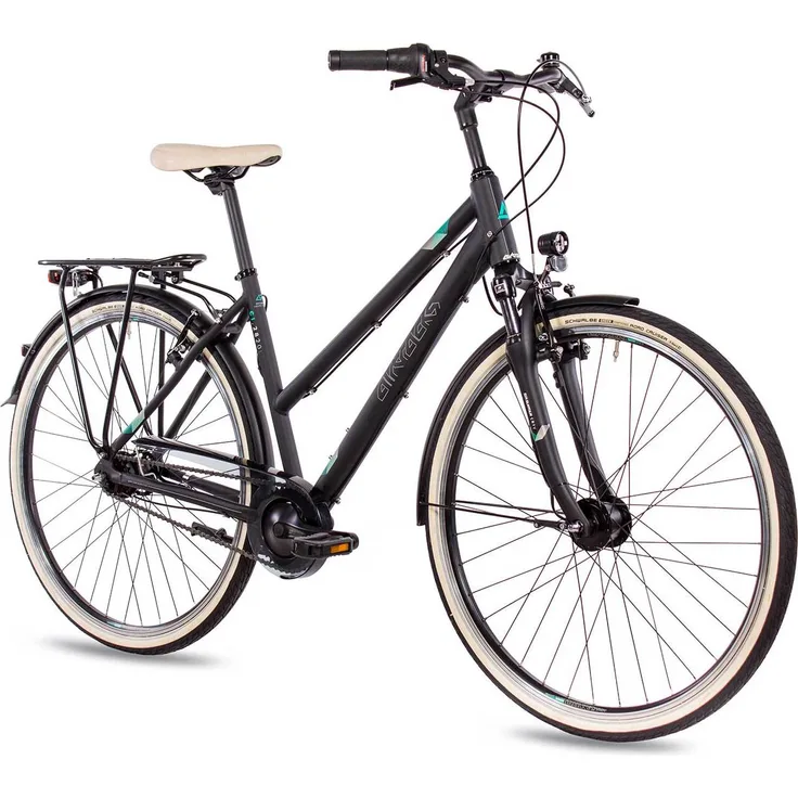 AIRTRACKS Damen City Fahrrad CI.2820L, 28 Zoll, Shimano Nexus 7-Gang, Schwarz, 52 cm für Körpergröße 170-185 cm